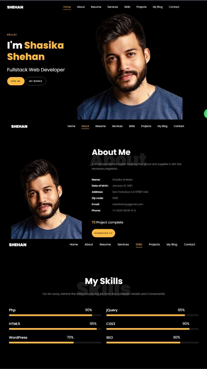 personal portfolio website design responsive landing pages