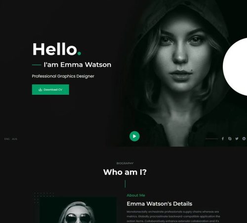 jane alom's portfolio bioza wordpress theme